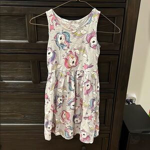 H&M White Grey Sundress Sleeveless Scoop Neck Casual